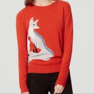Ann Taylor Loft Orange Fox Sweater